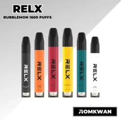 Relx X Bubblemon 1600Puffs พอตใช้แล้วทิ้ง แบรนด์ดัง สูบง่าย