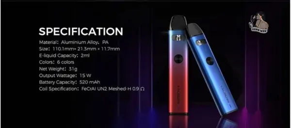 รายละเอียดเครื่อง uwell caliburn a2