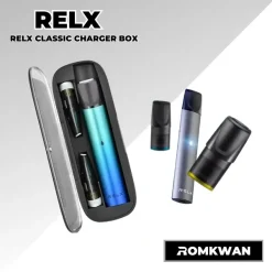 กล่องชาร์จแบตในตัว ของพอตบุหรี่ไฟฟ้า relx classic