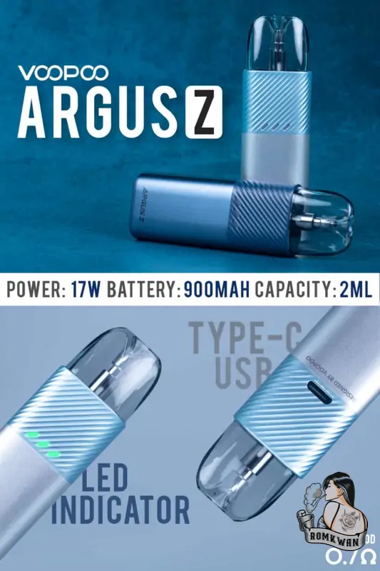 Voopoo Argus Z ดีไซน์เรียบเครื่องเล็กน่าใช้