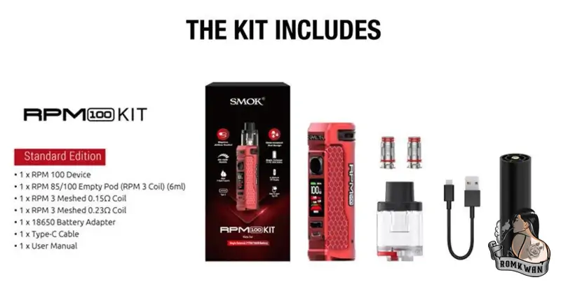 Smok RPM100 อุปกรณ์ครบครันพร้อมใช้งาน