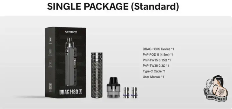 อุปกรณ์ภายในกล่อง Drag h80