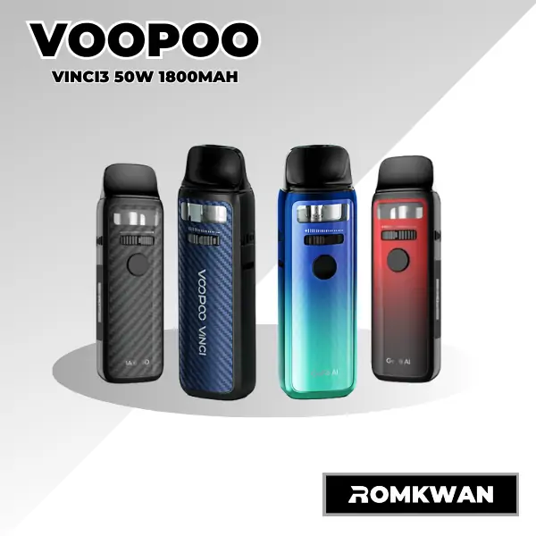 พอตบุหรี่ไฟฟ้า รุ่นใหม่ voopoo vinci 3 ร้าน romkwan