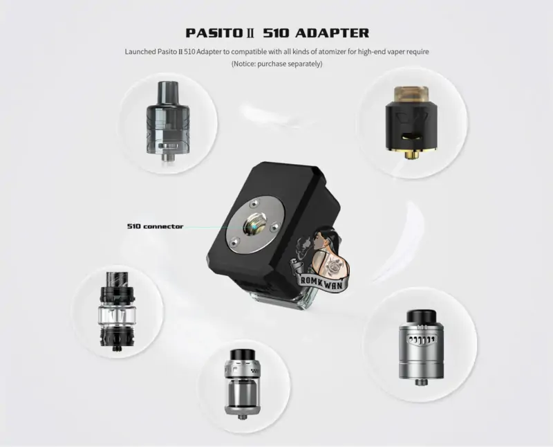 Adapter pasito 2 หัวแปลงพอตบุหรี่ไฟฟ้า