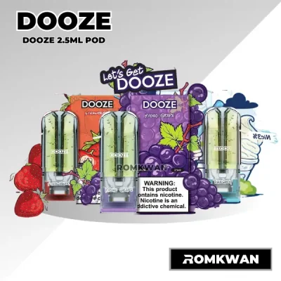 หัวพอตน้ำยาบุหรี่ไฟฟ้า ยี่ห้อ dooze มีหลายรส