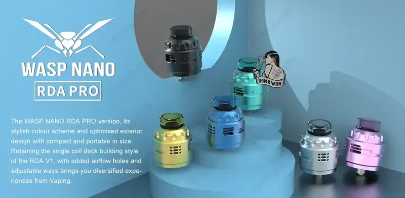 Wasp nano rda อะตอมหยดสูบบุหรี่ไฟฟ้า