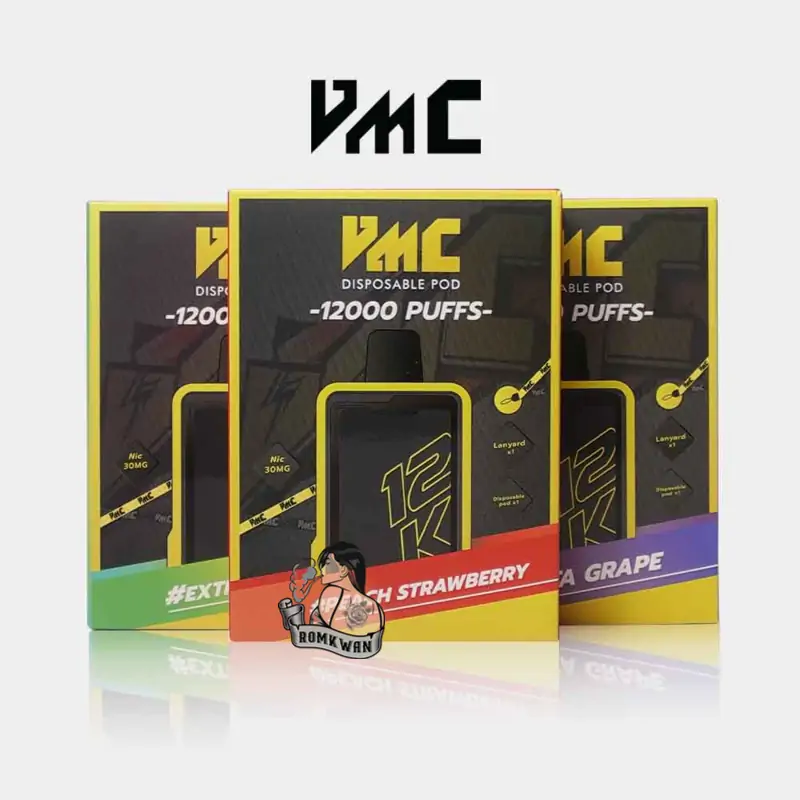 Vmc 12000 puff พอตใช้แล้วทิ้ง รุ่นใหม่ล่าสุด อร่อย มีหลายรส