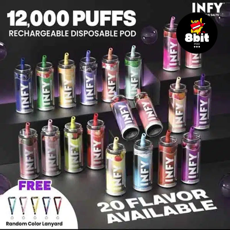 พอตใช้แล้วทิ้ง infy 12k มีหลอดดูด มีสายห้อย