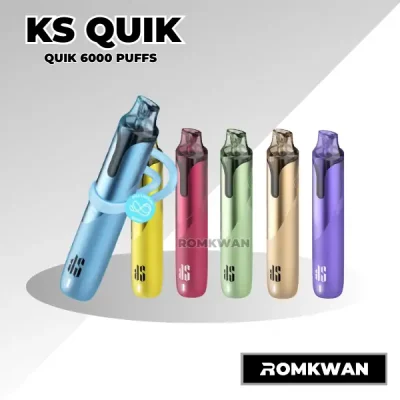 Quik 6000 puff พอตใช้แล้วทิ้ง รุ่นใหม่ จากแบรนด์ Ks