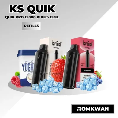 หัว Quik pro 15000 puffs มีหลายรสชาติ
