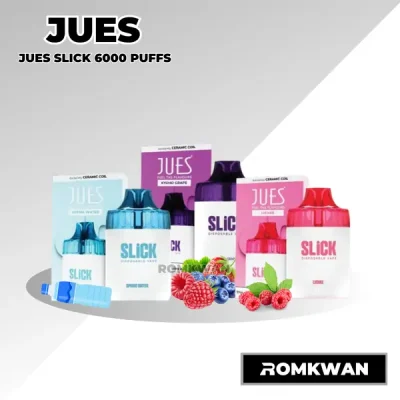 jues slick 6000 puffs พอตใช้แล้วทิ้ง มีหลายสี