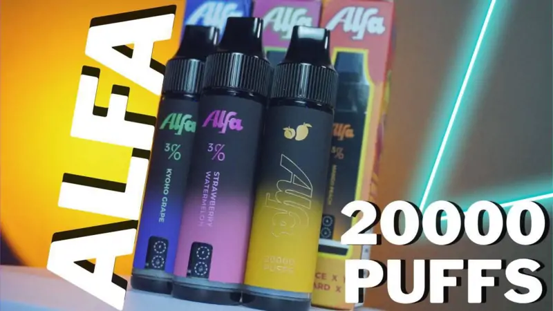Alfa 20000 puffs รุ่นใหม่ ยอดนิยม ฟีลดูดเข้มข้น มีหลากหลายรสชาติ